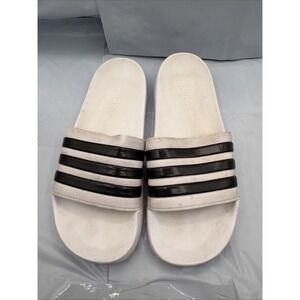 ADIDAS Men's adilette Slides Size 10 White & Black
